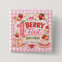 Cumpleaños de Fresa de la Primera Cumpleañera Berr