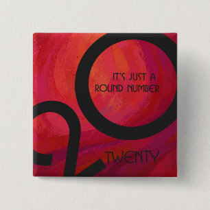 Chapa Cuadrada Cumpleaños de la Década Roja