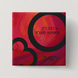 Chapa Cuadrada Cumpleaños de la Década Roja 30
