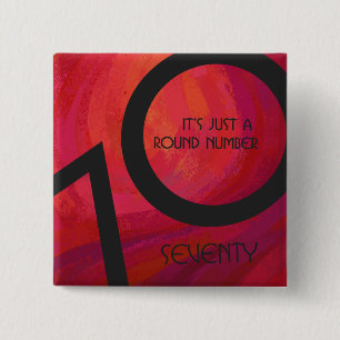 Chapa Cuadrada Cumpleaños de la Década Roja 70