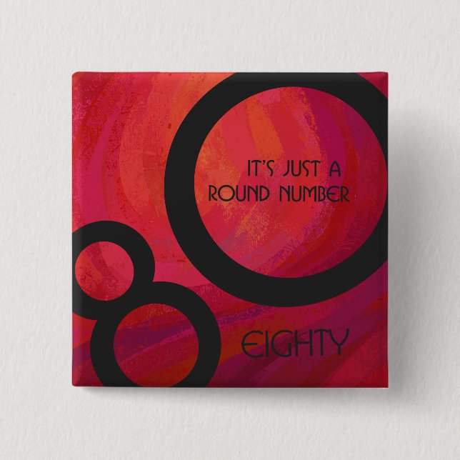 Chapa Cuadrada Cumpleaños de la Década Roja 80 (Anverso)