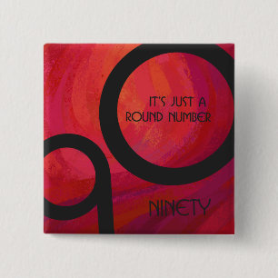 Chapa Cuadrada Cumpleaños de la Década Roja 90