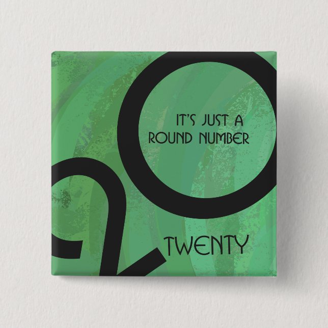 Chapa Cuadrada Cumpleaños de la Década Verde (Anverso)