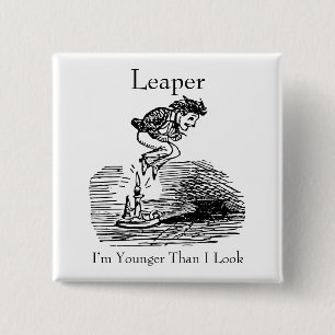 Chapa Cuadrada Cumpleaños de Leaper Year Leaper