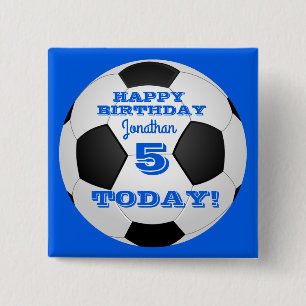 Chapa Cuadrada Cumpleaños del nombre de los niños del fútbol