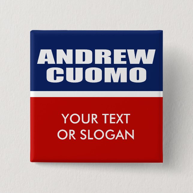 CHAPA CUADRADA CUOMO DE ANDREW PARA EL GOBERNADOR (Anverso)