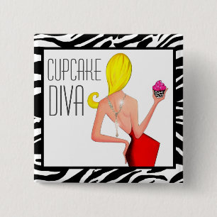 Chapa Cuadrada "Cupcake DIVA"