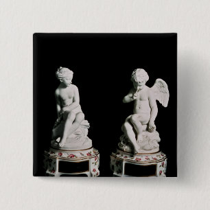 Chapa Cuadrada Cupid y psique, grupo de Sevres, 1758