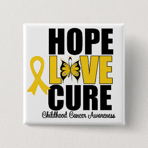 Chapa Cuadrada Curación del amor de la esperanza del cáncer de 