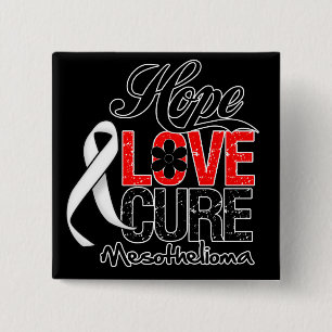 Chapa Cuadrada Curación del amor de la esperanza del mesotelioma