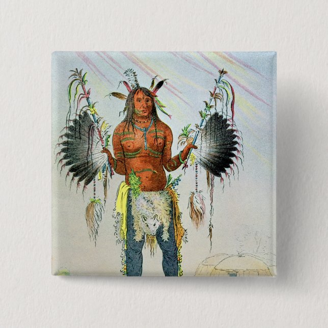 Chapa Cuadrada Curandero de Mandan (Anverso)