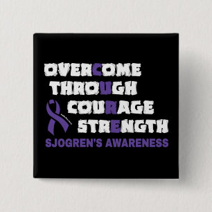 Chapa Cuadrada CURE...Botón de Sjogren