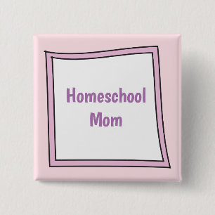 Chapa Cuadrada Curso Asimétrico homescolar mamá morado