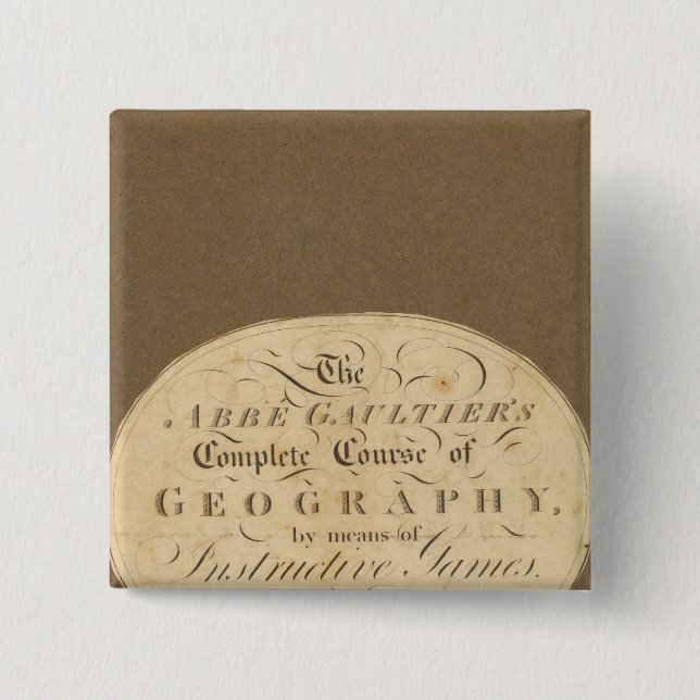 Chapa Cuadrada Curso completo de geografía (Anverso)