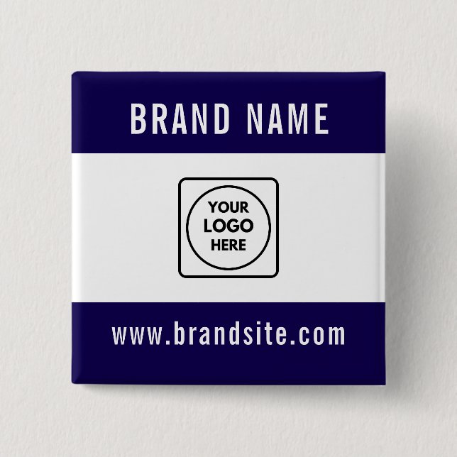 Chapa Cuadrada Custom Business Logo Text Promotional Branding (Anverso)