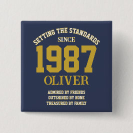 Chapa Cuadrada Customizable Birthday gift