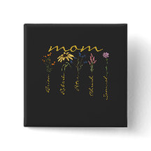 Customized mom children name flower