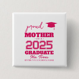 Chapa Cuadrada Customized proud mother of a graduate 2025