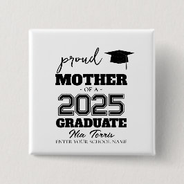 Chapa Cuadrada Customized proud mother of a graduate 2025