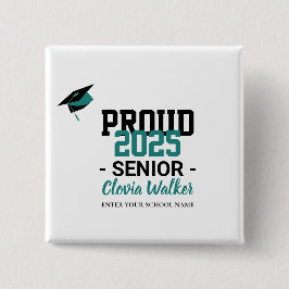 Chapa Cuadrada Customized proud school senior graduate