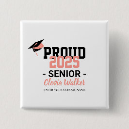 Chapa Cuadrada Customized proud school senior graduate