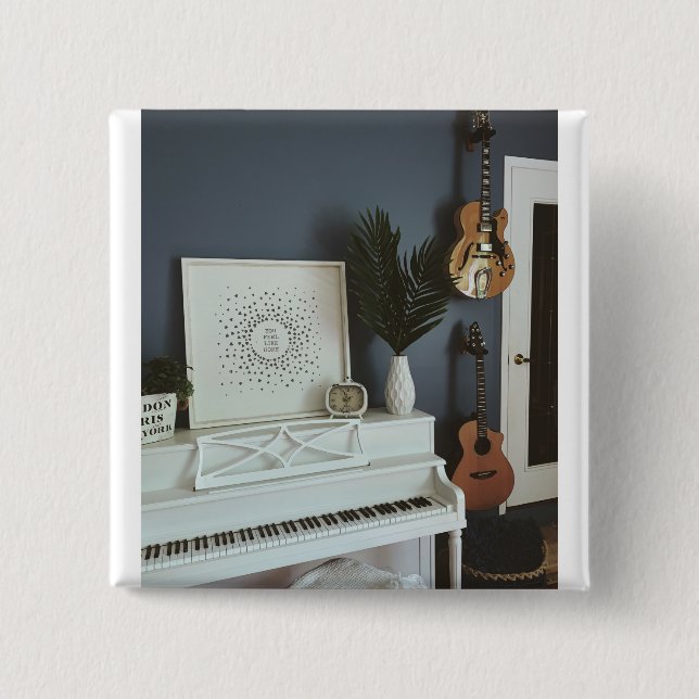 Chapa Cuadrada Cute Bass Guitar (Anverso)