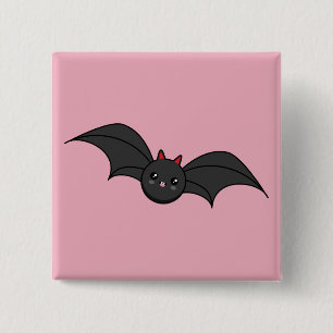 Chapa Cuadrada Cute Bat