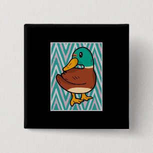 Chapa Cuadrada Cute Duck