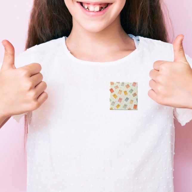 Chapa Cuadrada Cute Kawaii Books (Subido por el creador)