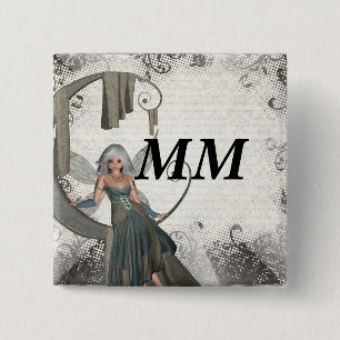 Chapa Cuadrada Cute manga fairy