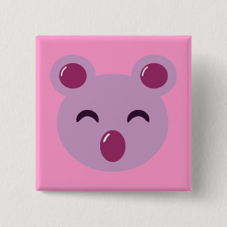 Chapa Cuadrada Cute Purple Koala Bear