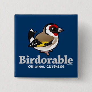 Chapa Cuadrada Cuteness Original European Goldfinch