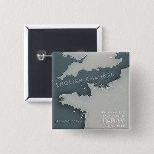 Chapa Cuadrada D-Day Operación al mando del poster Militar.
