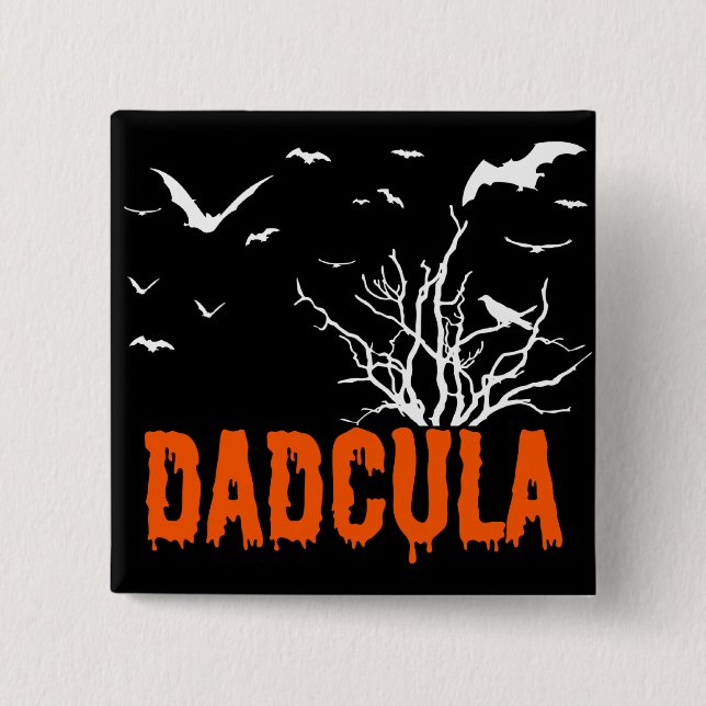 Chapa Cuadrada Dadcula Naranja Driding Font Flying Bats (Anverso)