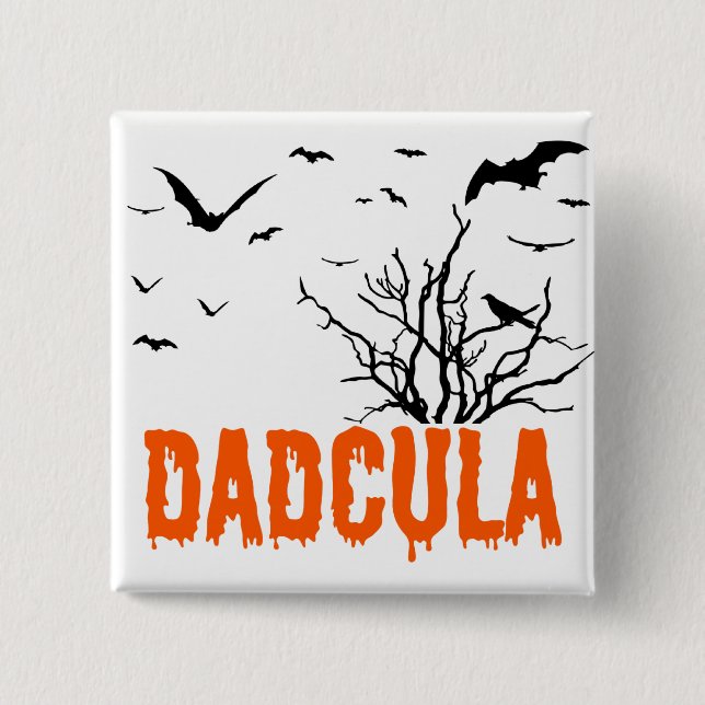 Chapa Cuadrada Dadcula Naranja Driding Font Flying Bats (Anverso)