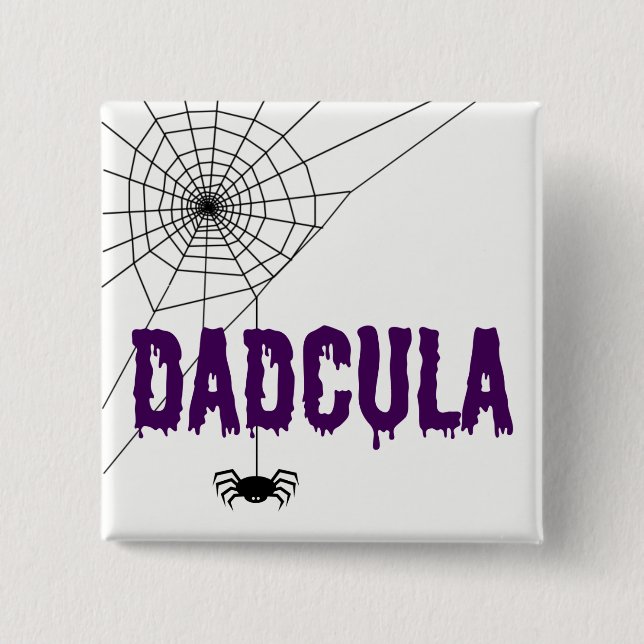 Chapa Cuadrada Dadcula Purple Dripping Font Spider Web (Anverso)