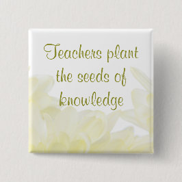 Chapa Cuadrada Dahlia White Flower Teacher