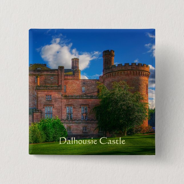 Chapa Cuadrada Dalhousie Castle, Midlothian, Escocia (Anverso)