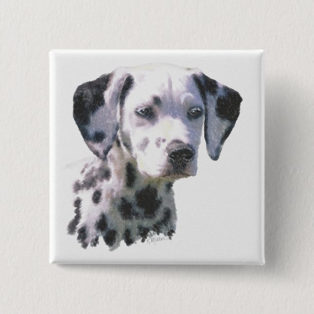 Chapa Cuadrada Dalmatian Puppy (Anverso)