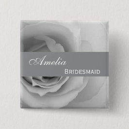 Chapa Cuadrada Dama de honor conocida de encargo de plata