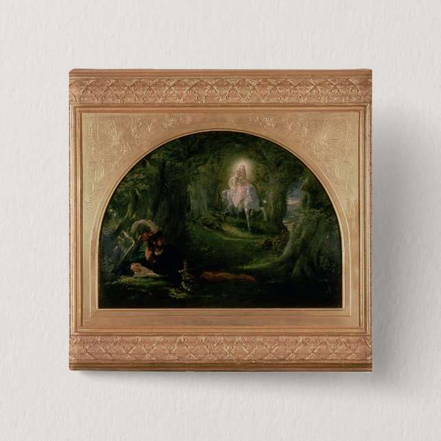 Chapa Cuadrada Dama Sans Merci de la belleza del La (Anverso)