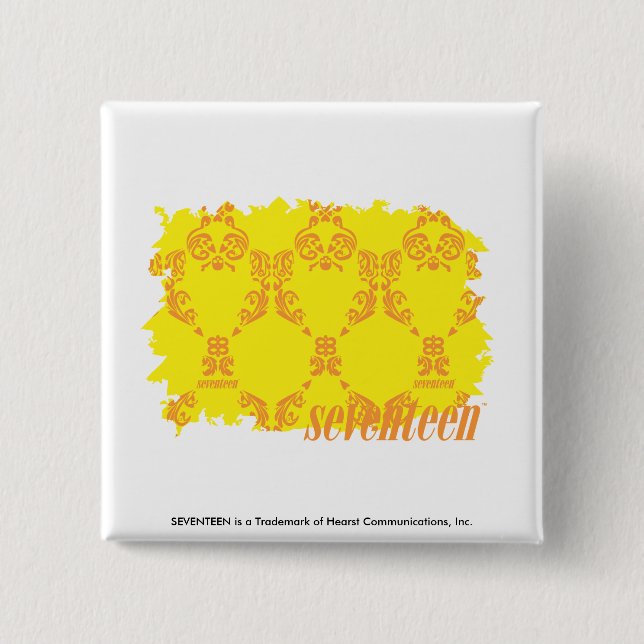 Chapa Cuadrada Damasco 2 amarillo-naranja (Anverso)