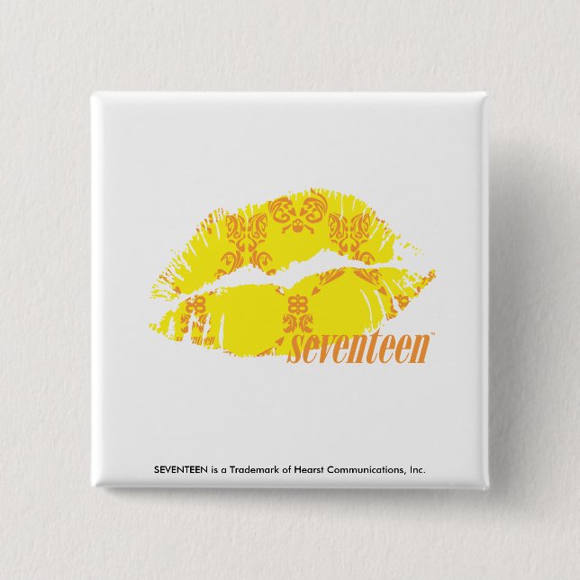 Chapa Cuadrada Damasco amarillo-naranja (Anverso)