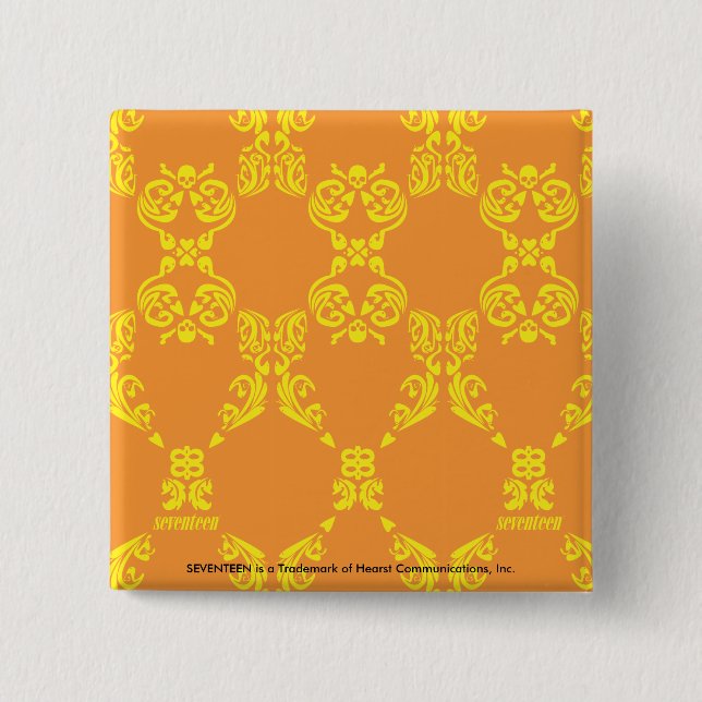 Chapa Cuadrada Damasco naranja-amarillo (Anverso)