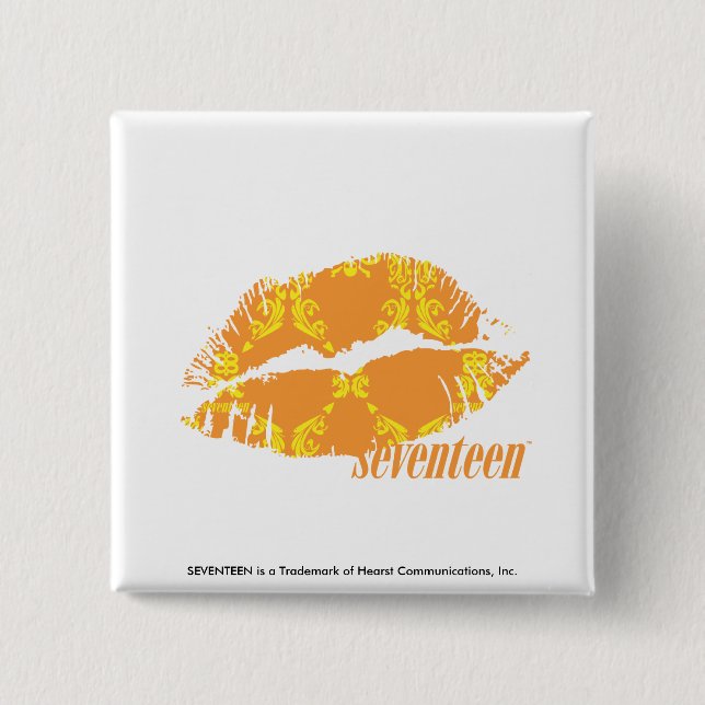 Chapa Cuadrada Damasco naranja-amarillo (Anverso)