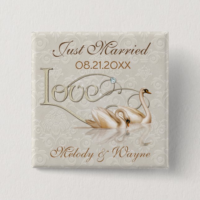 Chapa Cuadrada Damask Elegance (Anverso)