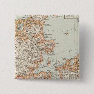 Chapa Cuadrada Danemark - Mapa de Dinamarca