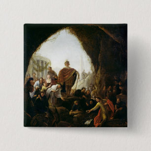 Chapa Cuadrada Daniel que mata al dragón del Baal
