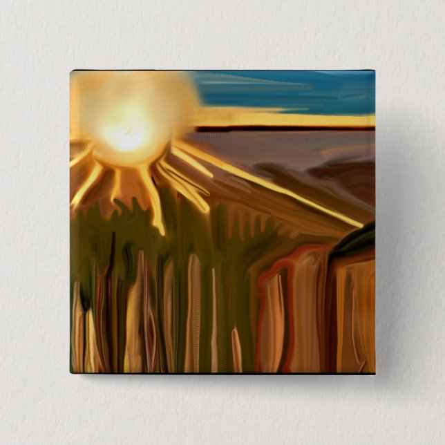 Chapa Cuadrada Danza del arte abstracto de Cacti (Anverso)