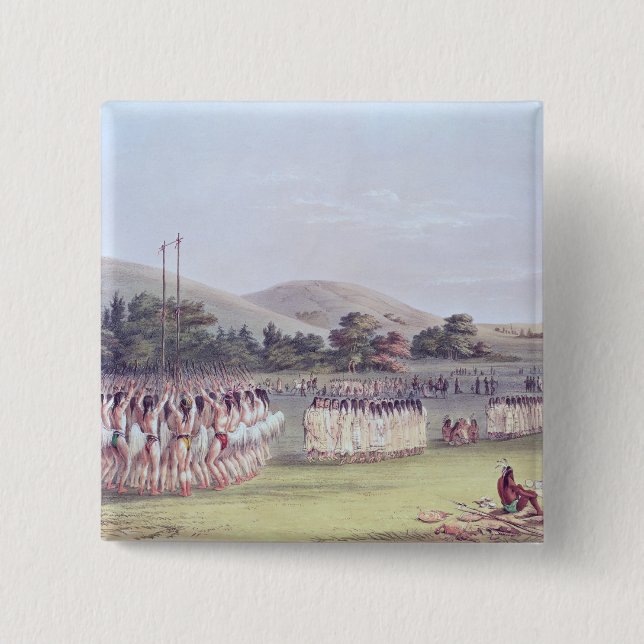 Chapa Cuadrada Danza del Bola-Juego del Choctaw, 1834-35 (Anverso)
